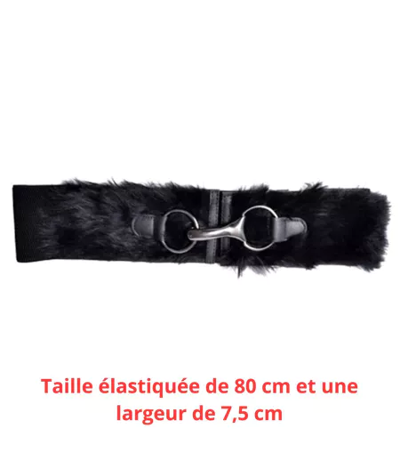 Ceinture élégance Femme en PVC Noir