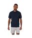 Mens Ollerton Geometric Polo Shirt Navy Threadbare-1
