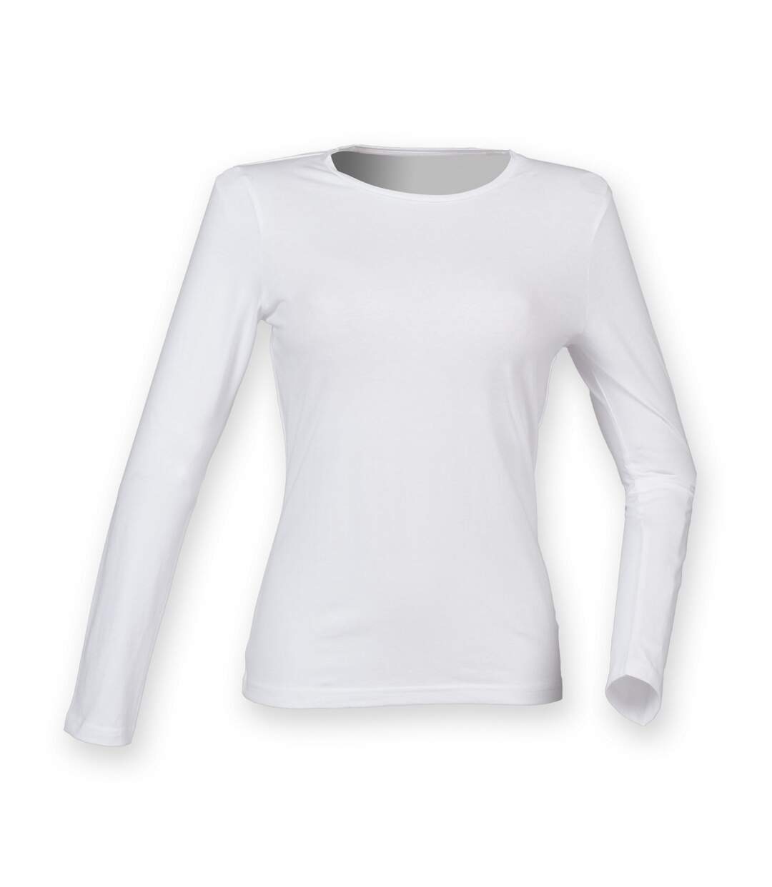 Skinni Fit - T-shirt à manches longues - Femme (Blanc) - UTRW4726-1