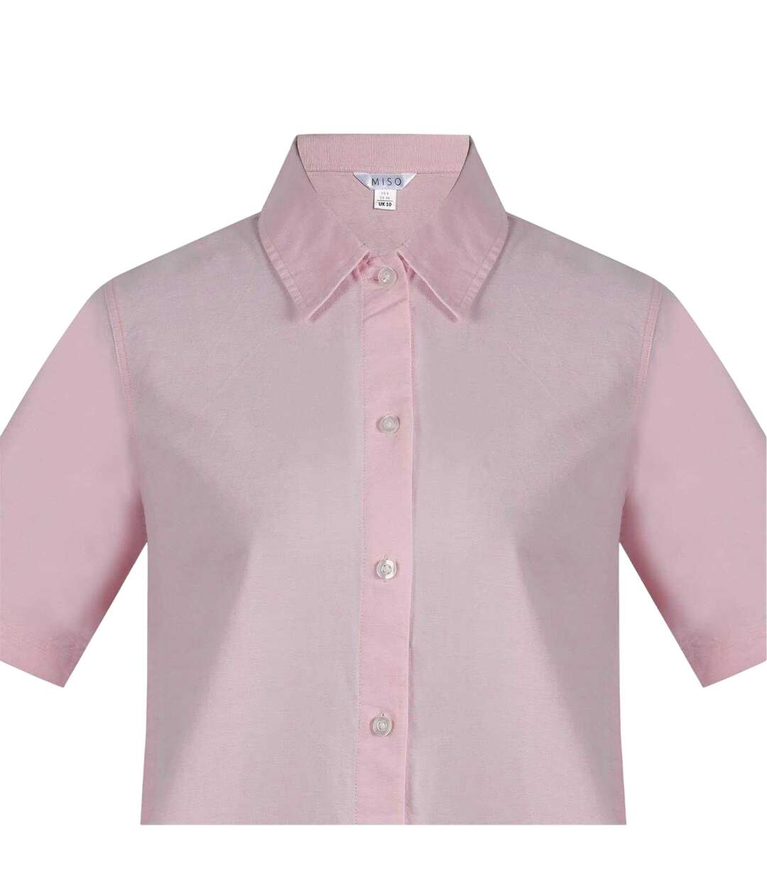 Robe Chemisier Courte Femme Rose Miso-3