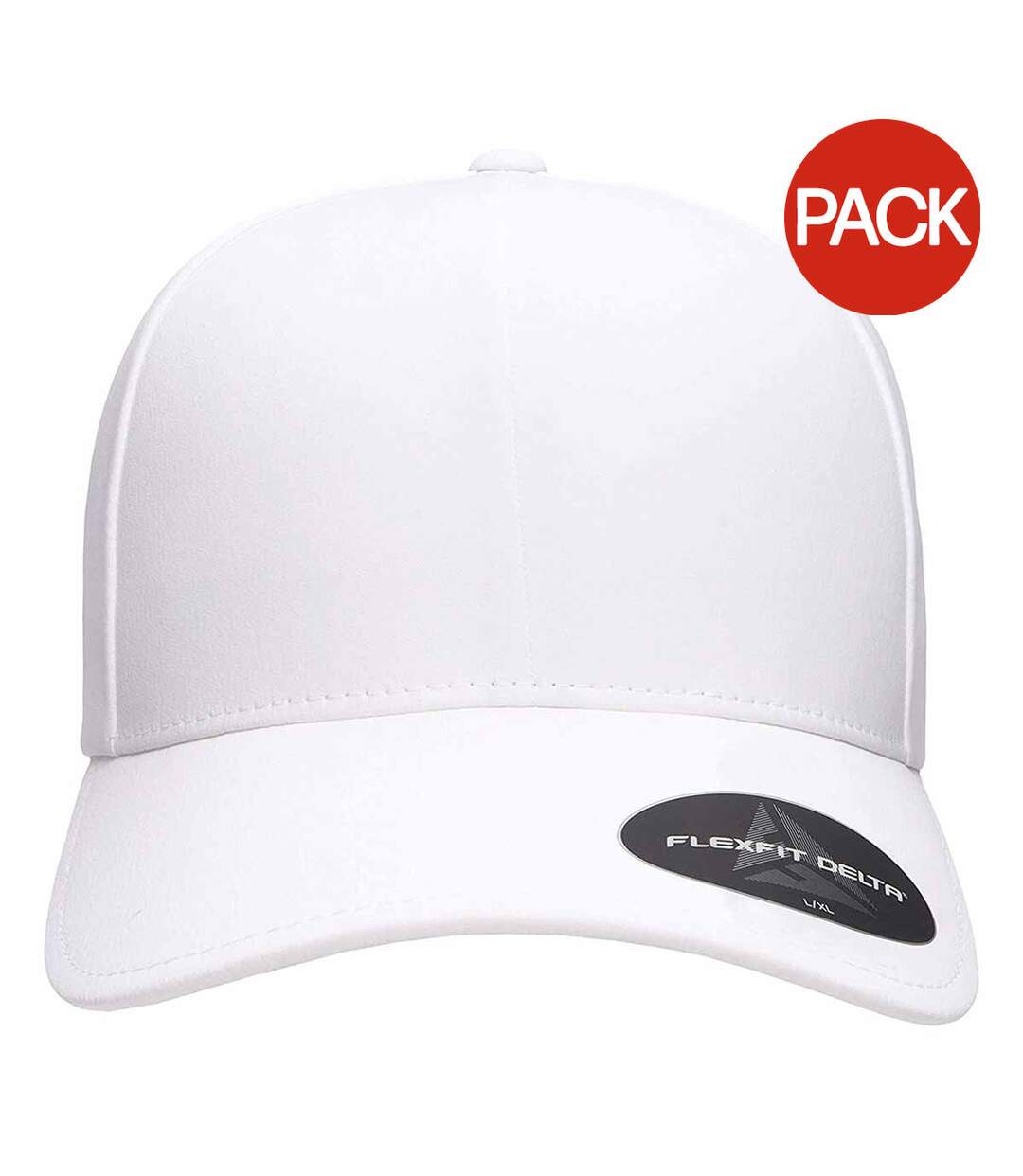 Lot de 2  casquettes imperméables flexfit adulte blanc Yupoong-1