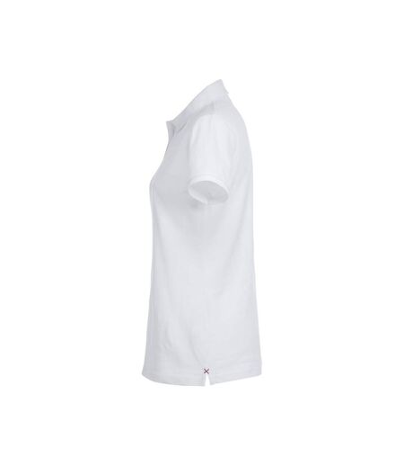 Polo premium femme blanc Clique