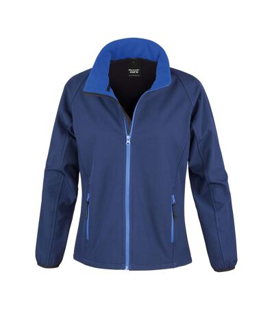 Result Core Womens/Ladies Printable Soft Shell Jacket (Navy/Royal Blue)