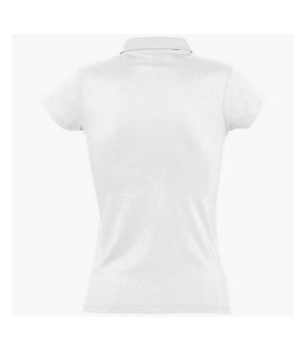 SOLS Womens/Ladies Prescott Short Sleeve Jersey Polo Shirt (White)