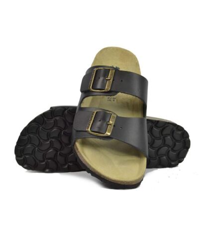 Sanosan Womens/Ladies Aston Leather Sandals (Black/Brown) - UTBS3041