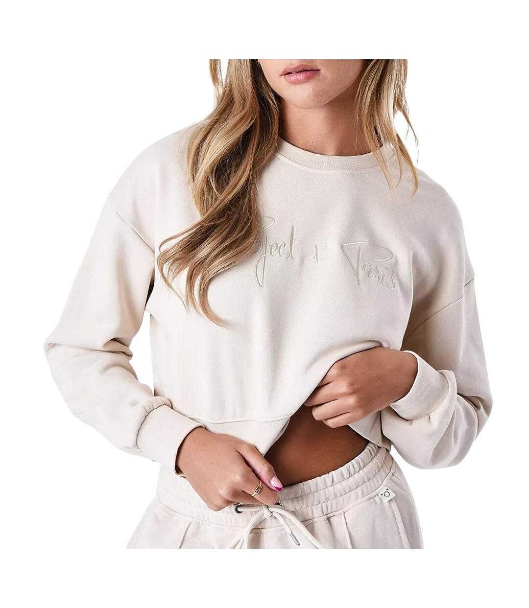 Sweat beige femme project x paris f212103 - l-1