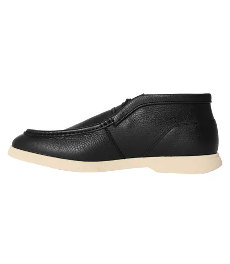 Mens Sienne Desb Leather Chukka Boots Black Boss