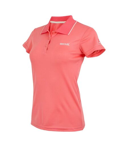 Womens/ladies maverick v polo shirt peach bloom Regatta