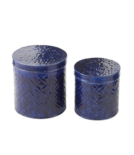 Lot de 2 Boîtes en Métal Nag 20cm Bleu