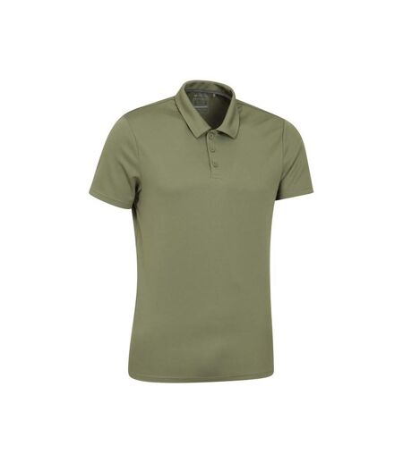 Mens Endurance Isocool Polo Shirt Khaki Green Mountain Warehouse