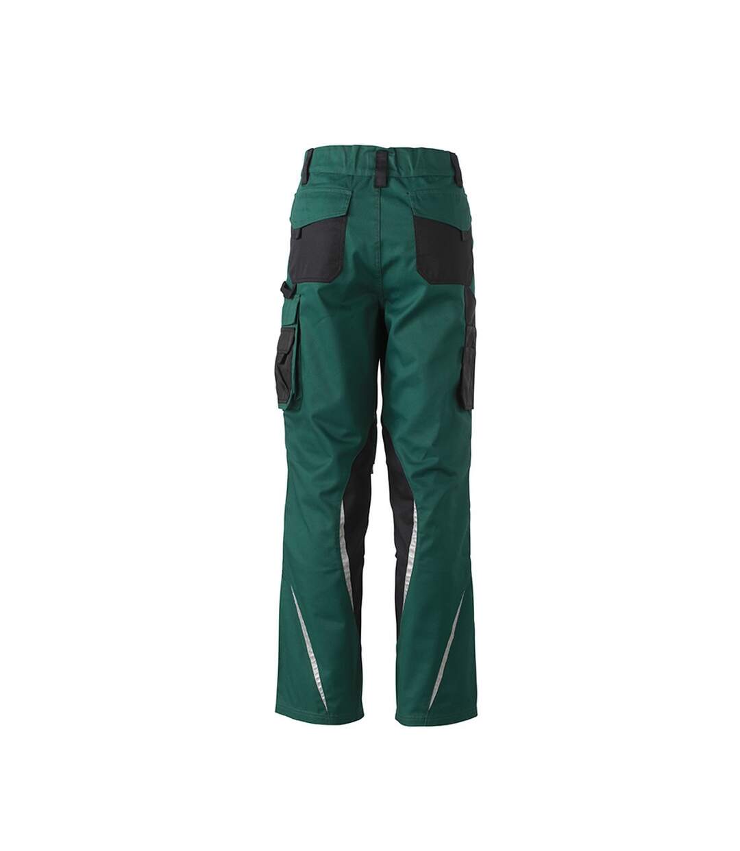 Pantalon workwear homme vert foncé / noir James and Nicholson-2