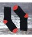 5 Pack Ladies Soft Top Cotton Rich Socks with Coloured Heel & Toe-4