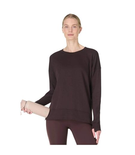 Sweat Motif/style Long After Class Femme Marron Foncé Sweaty Betty