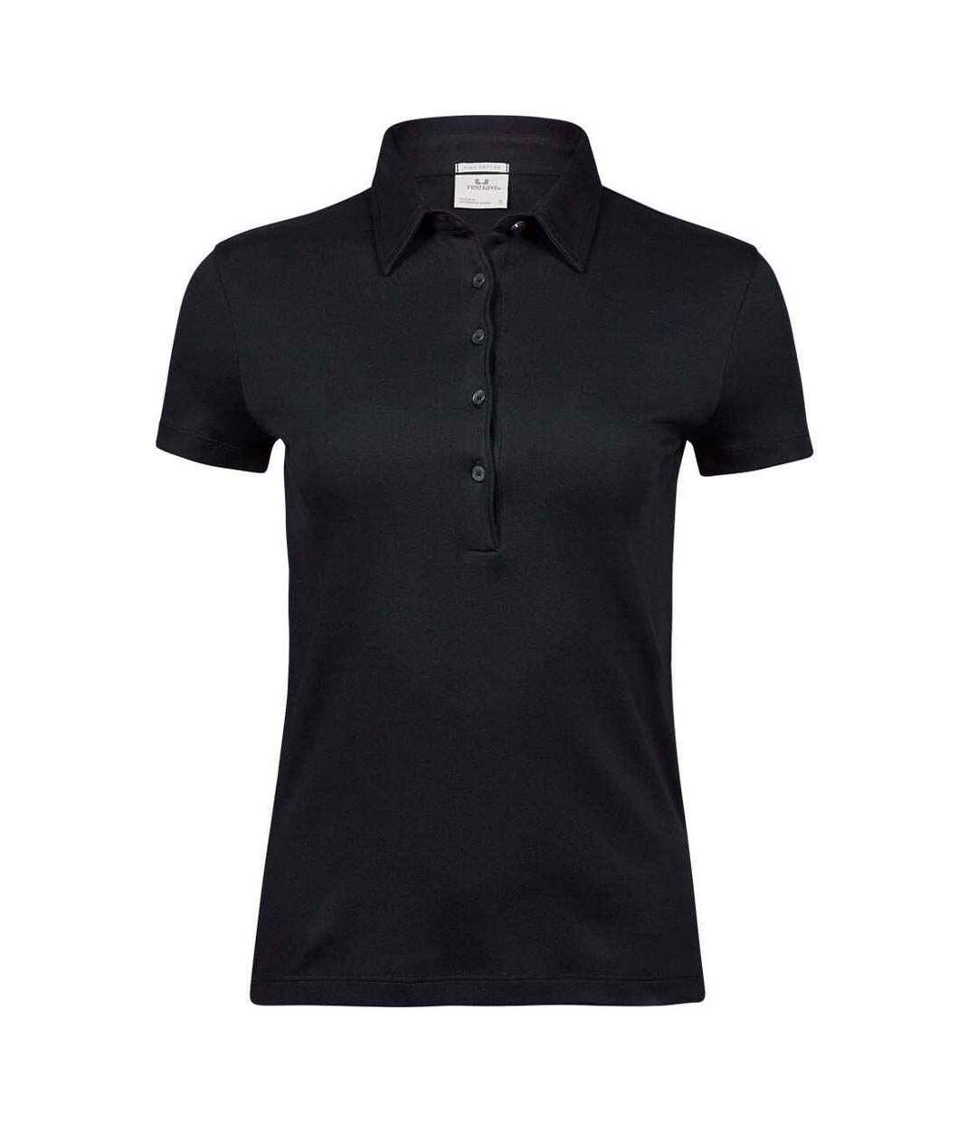 Polo femme noir Tee Jays-1