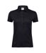Tee Jays Womens/Ladies Pima Cotton Interlock Stitching Polo Shirt (Black) - UTPC6495