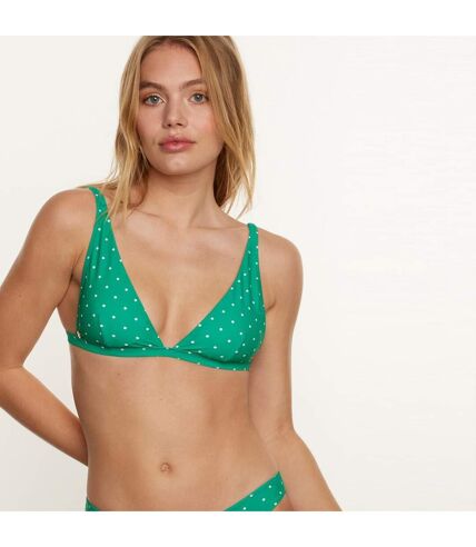 Haut de maillot de bain triangle vert Beguin