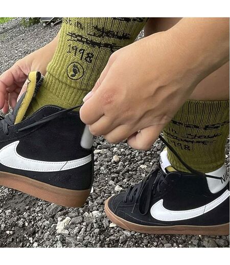 Mens High Quality Scribble Crew Socks