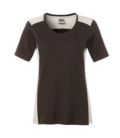 T-shirt de travail manches courtes - Femme - JN859 - marron