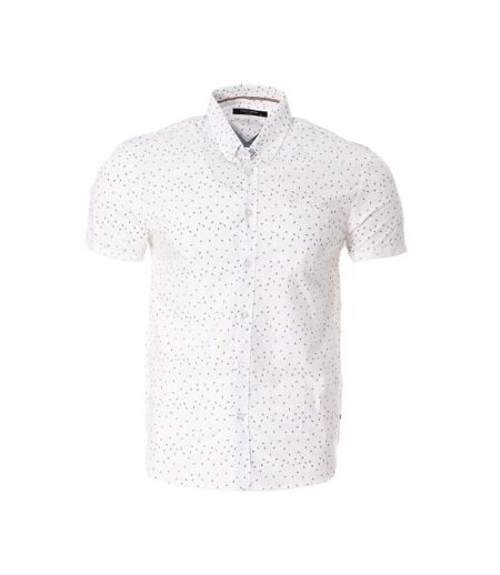 Chemise blanche/marine/vert homme teddy smith cut mc 10711556d - l