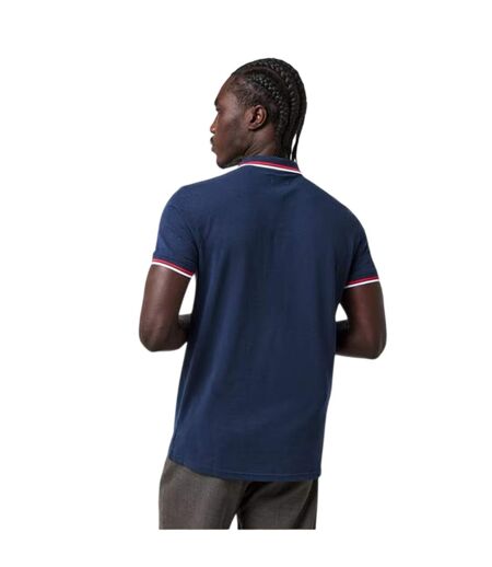 Polo Manches Courtes Homme Bleu Marine Blanc Aquascutum