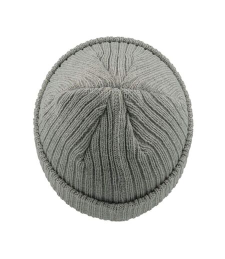 Atlantis Unisex Docker Short Beanie With Turn Up (Gray Melange)