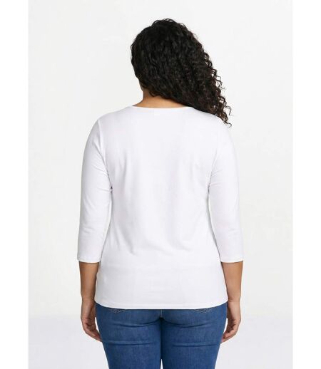 T-shirt manches 3/4 clouté fantaisie