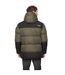 Mens Polyester Puffer Jacket Green Crosshatch-3