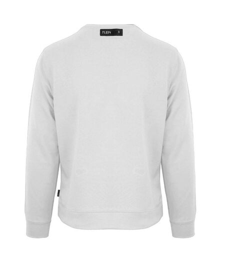 Pull Motif Logo Homme Blanc Plein Sport