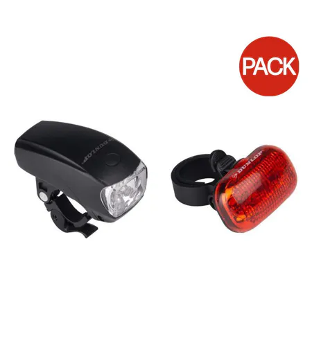 Ensemble Éclairage De Vélo Motif/style Led Taille Unique Noir Dunlop