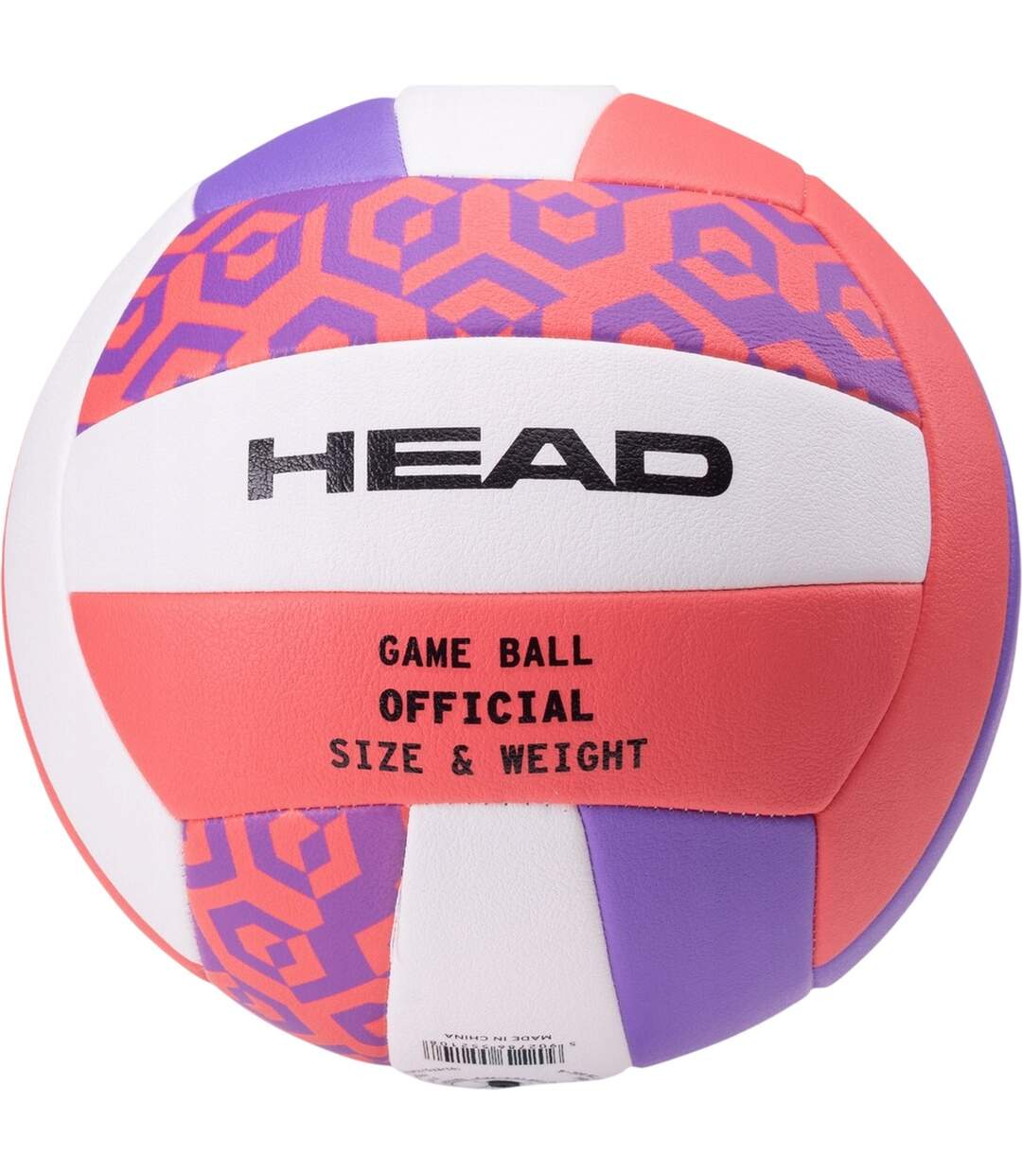 Ballon De Volley-ball B-300 Taille 5 Rose Violet Clair Blanc Head-1
