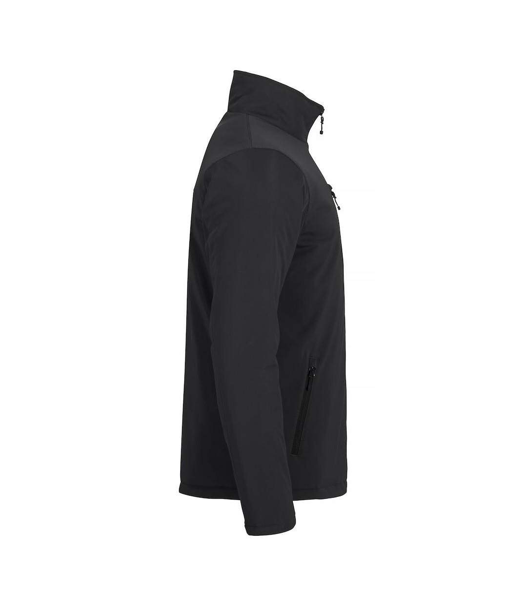 Mens Padded Soft Shell Jacket Dark Grey Clique-4