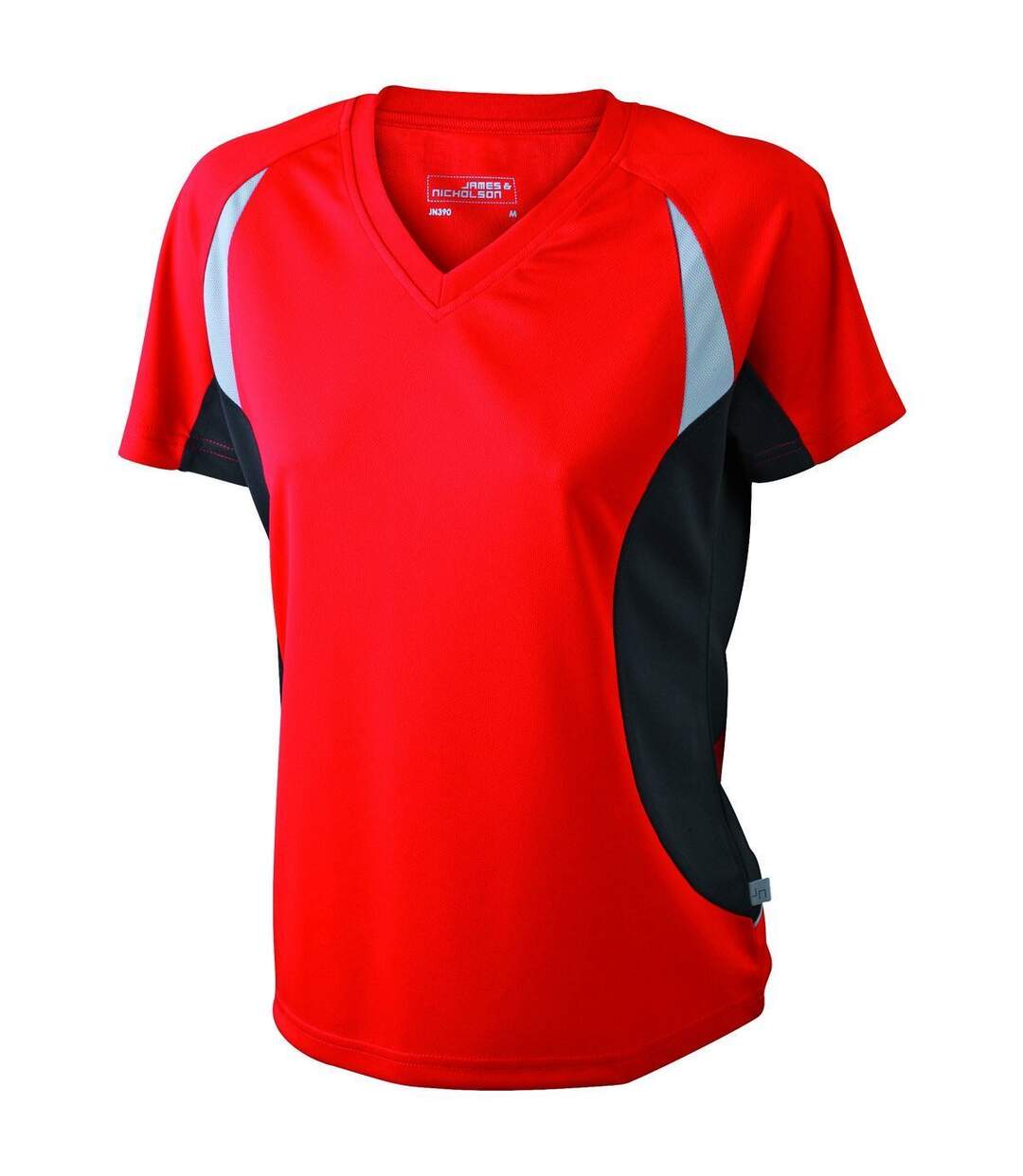 t-shirt running respirant JN390 - rouge - FEMME-1