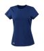 T-shirt À Manches Courtes À Séchage Rapide Pour Femmes Et Hommes Bleu Marine Spiro-1