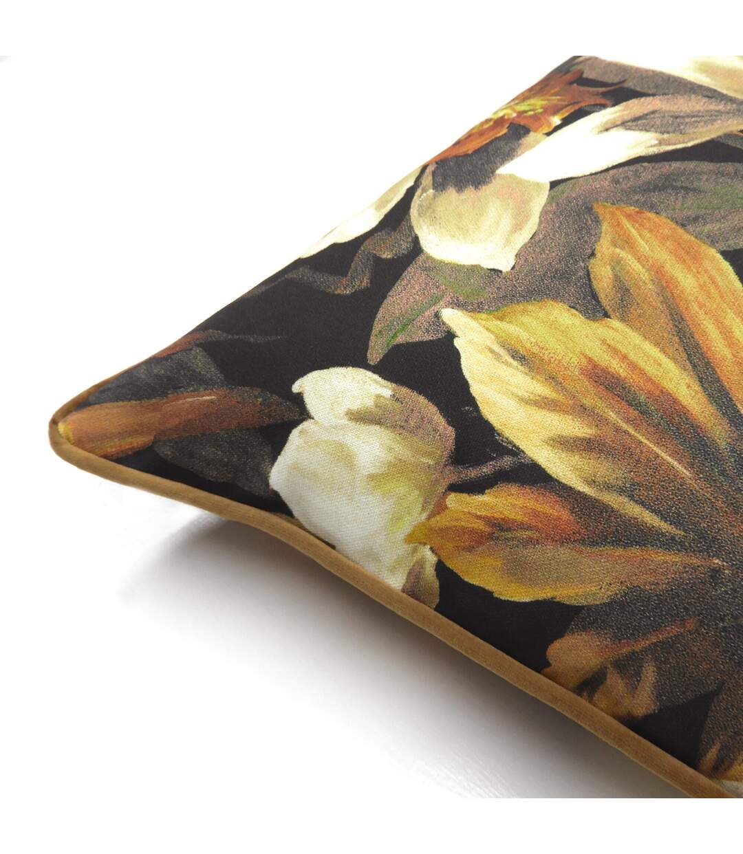 Moorea floral cushion cover 55cm x 55cm papaya Prestigious Textiles