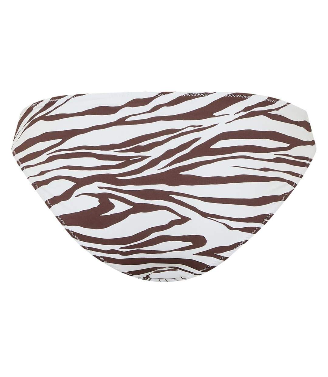 Womens/ladies Icon Zebra Print Bikini Bottoms Brown White Biba-2
