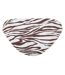 Womens/ladies Icon Zebra Print Bikini Bottoms Brown White Biba-2