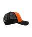 Casquette Style Trucker Rapper Mixte Orange Noir Atlantis-3