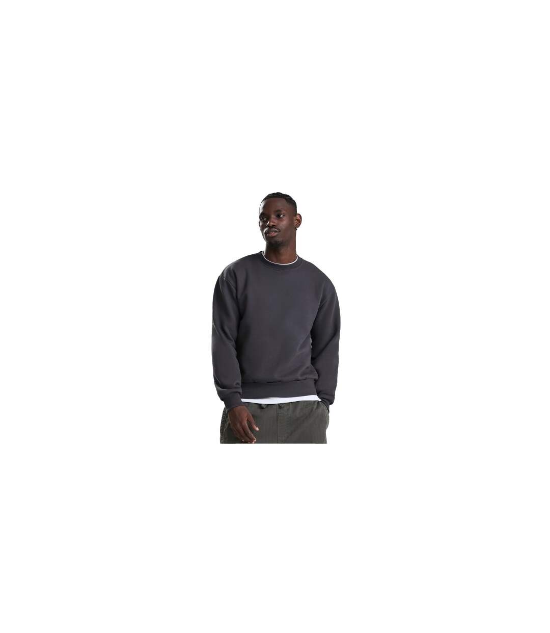 Sweat Vision Homme Charbon Uni Awdis-1