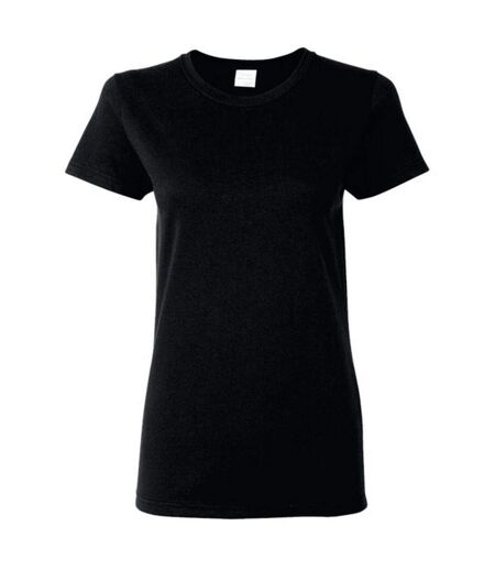T-shirt À Manches Courtes Coupe Féminine Femme Noir Gildan