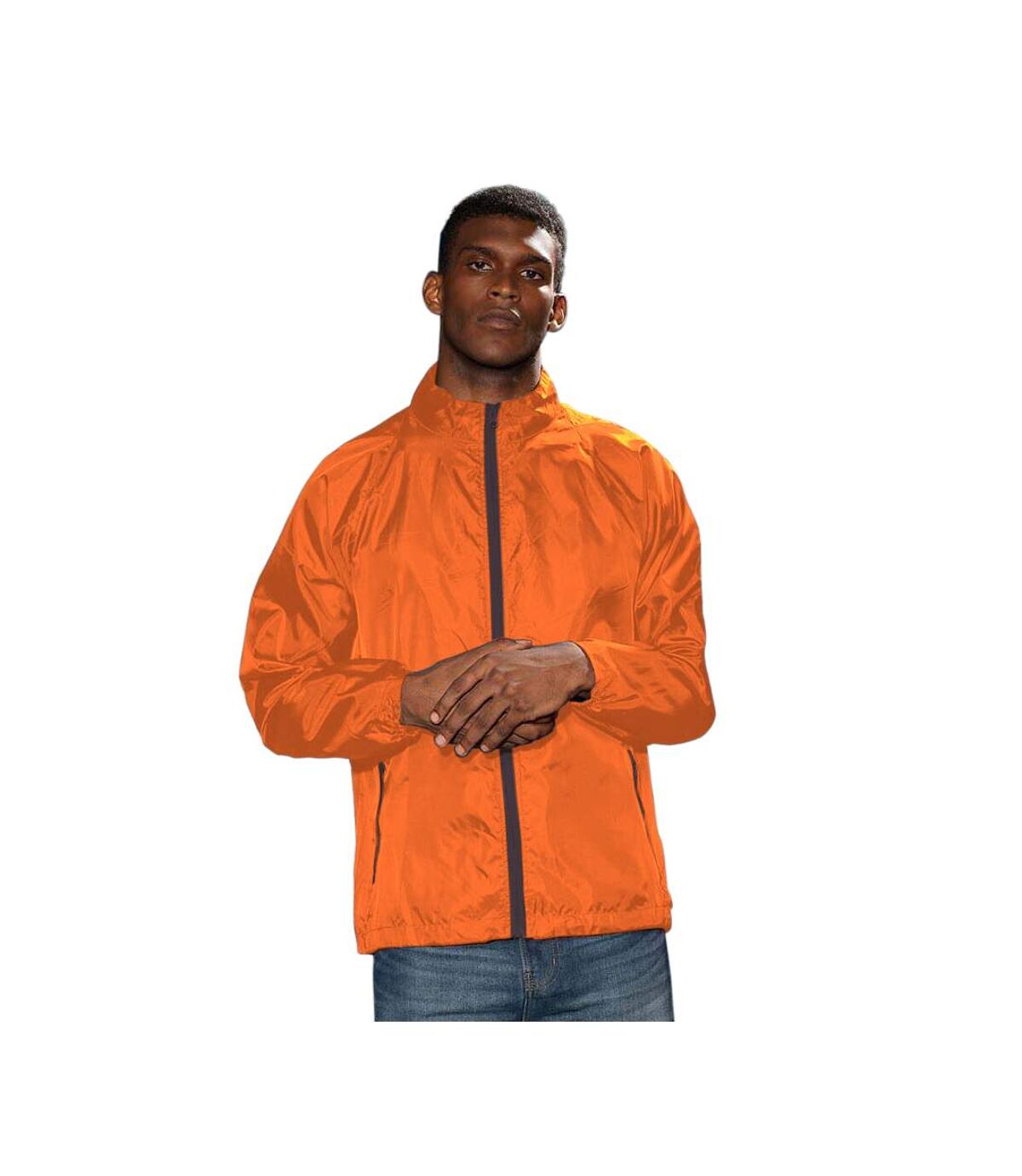 2786 - Veste de pluie légère - Homme (Orange/Noir) - UTRW2501