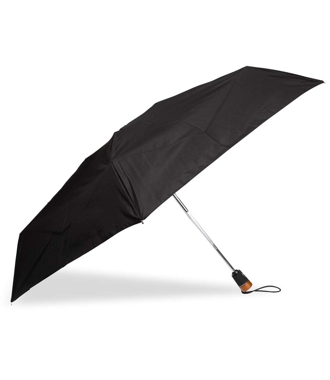 Isotoner Parapluie homme poignée travaillée en bois chic xtra solide et déperlant-2