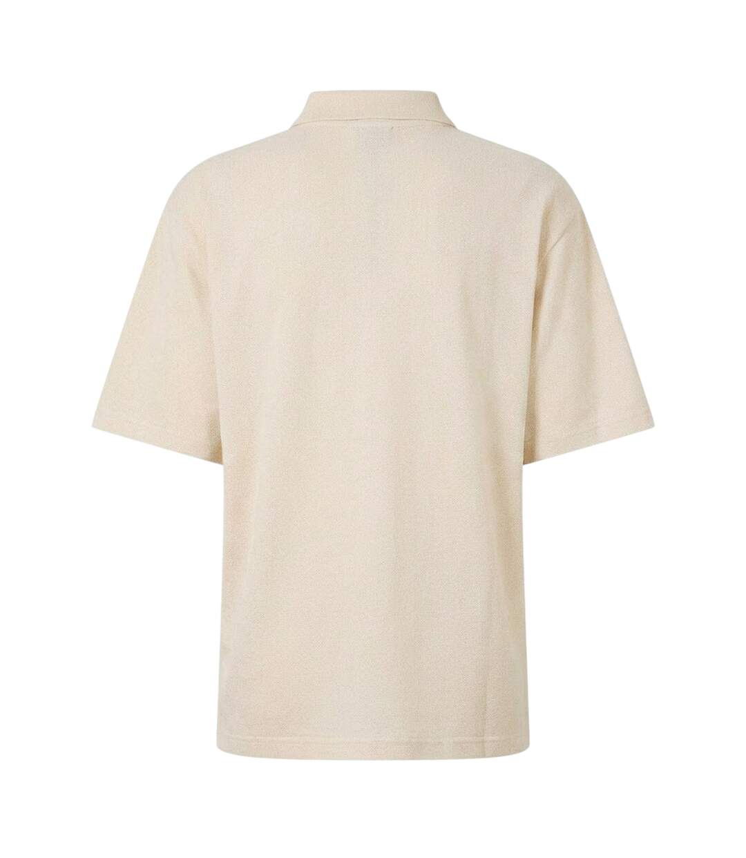 Polo Manches Courtes Motif/style Renard Homme Crème Maison Kitsuné-2
