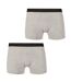 Lot de 2 boxers - Homme - BY132 - gris chiné heather