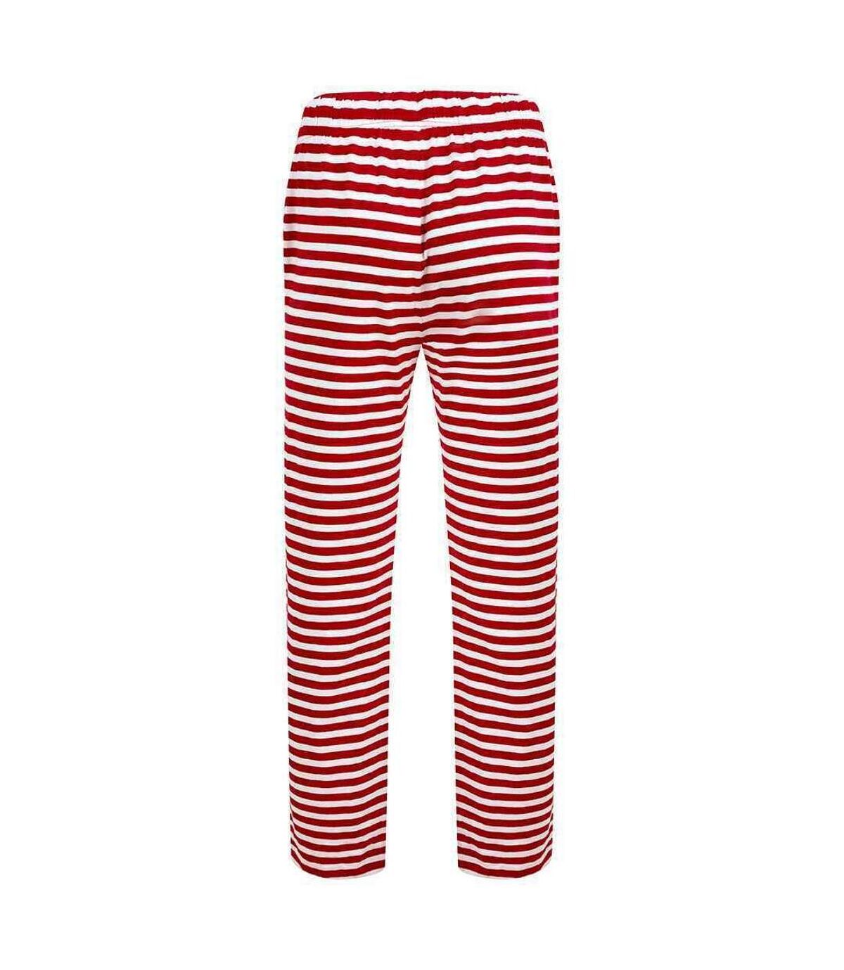 Skinni Fit Mens Lounge Pants (Red/White) - UTRW7996
