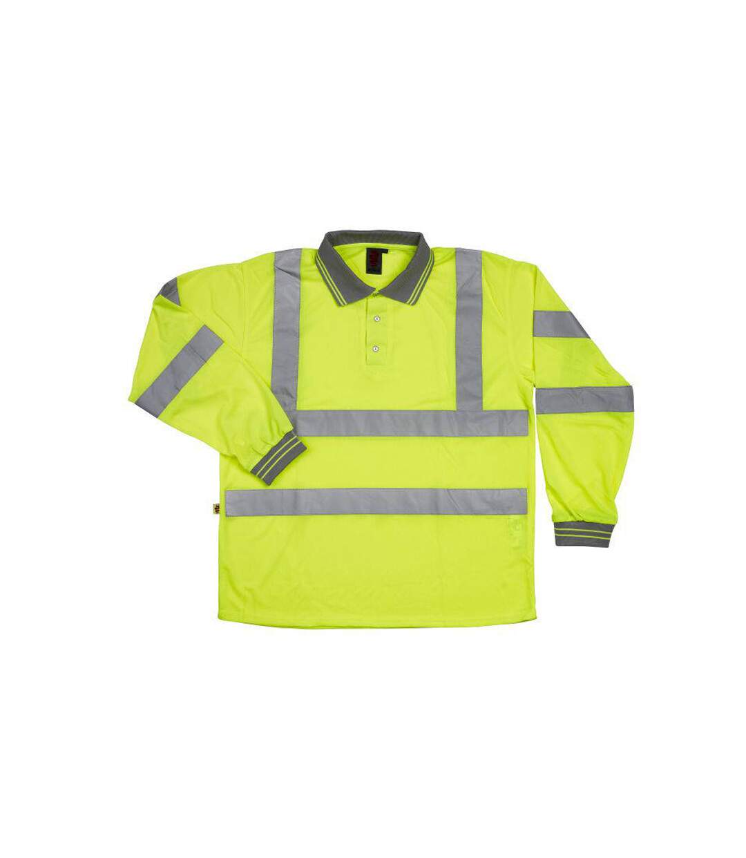 Warrior Polo à manches longues unisexe adulte Hi-Vis (Jaune) - UTPC6405-1