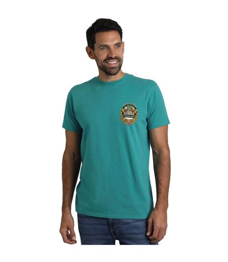Mens beer guzzling back print t-shirt viridis Weird Fish
