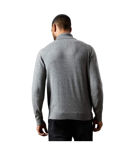 Mens Rich Cotton Roll Neck Jumper Light Grey Burton