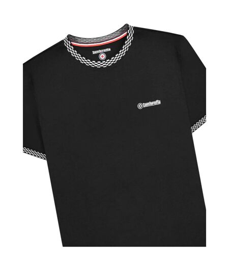 T-shirt Motif/style Deux Tons Homme Noir Lambretta