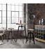 Table haute avec tabourets design industriel Aria - 2 Personnes - Noir-4