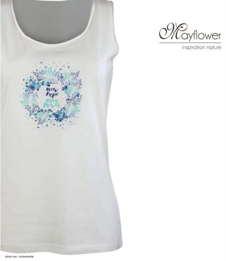 Débardeur M2120A MAYFLOWER – Top en coton jersey sérigraphié au confort respirant